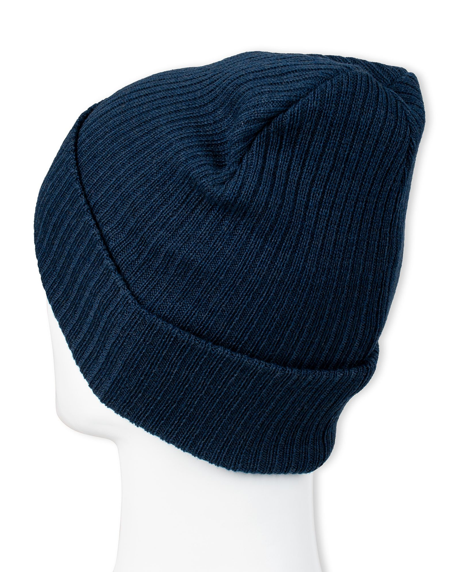 (image for) Popular Recycled Double Knit Ribbed Beanie w/ Woven Seasonal Graphic